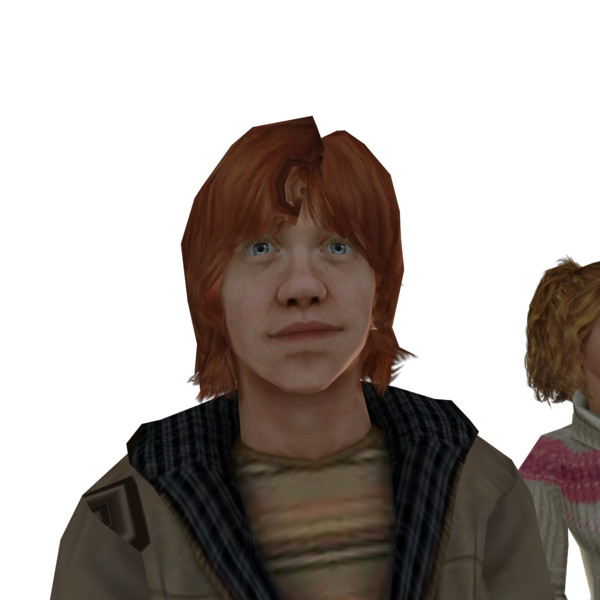 free harry potter hermione granger 3d model - Harry Potter, Hermione Granger, & Ron Weasley by hunterkrech